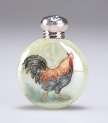 Lot 555 - A CONTINENTAL PORCELAIN SCENT FLASK, CIRCA 1900