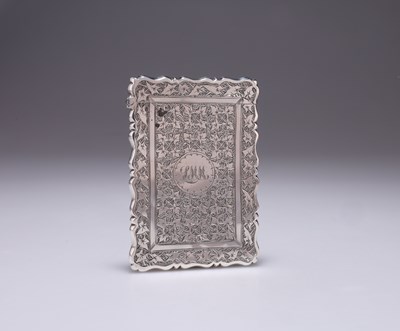 Lot 385 - A VICTORIAN SILVER CARD CASE