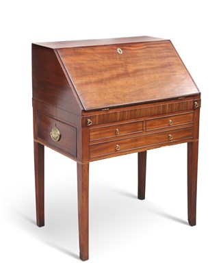 Lot 1213 - A GEORGE III MAHOGANY ESTATE DESK