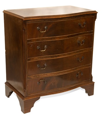 Lot 789 - A GEORGE III STYLE MAHOGANY CHEST OF DRAWERS, 20TH CENTURY