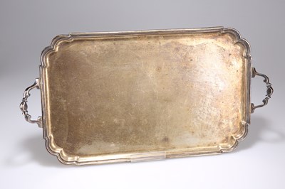 Lot 30 - A GEORGE VI SILVER TWIN-HANDLED TRAY