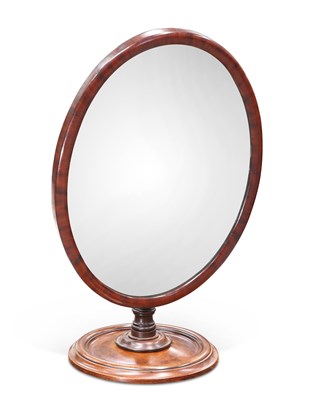 Lot 863 - A VICTORIAN MAHOGANY ADJUSTABLE TOILET MIRROR