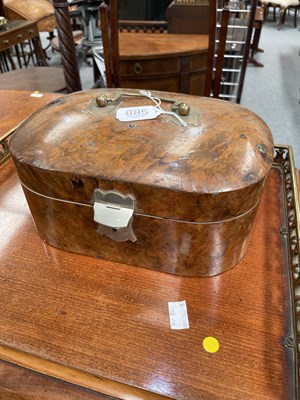 Lot 885 - A VICTORIAN BURR WALNUT  JEWELLERY BOX