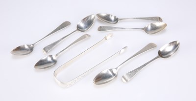 Lot 255 - A SMALL GROUP OF SILVER FLATWARE