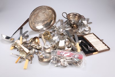 Lot 1092 - A MIXED GROUP OF SILVER-PLATED ITEMS