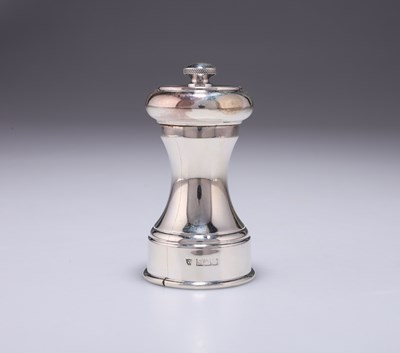 Lot 252 - AN ELIZABETH II SILVER PEPPER GRINDER