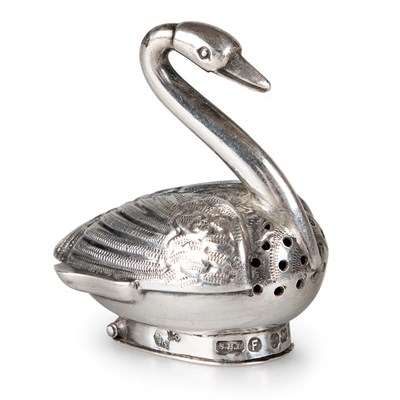 Lot 270 - A DUTCH SILVER NOVELTY SWAN PEPPER POT