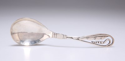 Lot 257 - GEORG JENSEN: A DANISH STERLING SILVER SPOON, CIRCA 1950