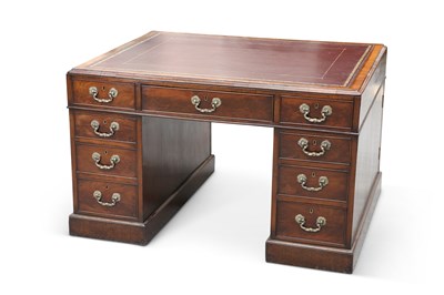 Lot 750 - AMENDMENT - A MAHOGANY PARTNER'S DESK