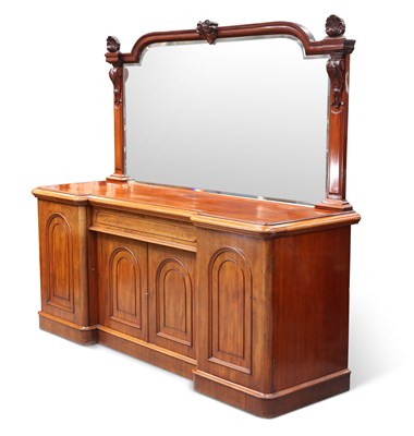 Lot 834 - A VICTORIAN MAHOGANY FOUR-DOOR CHIFFONIER