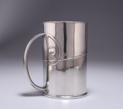 Lot 184 - A LIBERTY & CO TUDRIC PEWTER TANKARD, DESIGNED BY ARCHIBALD KNOX