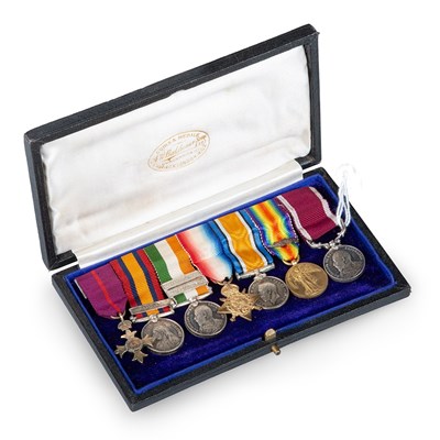 Lot 1 - A SET OF SEVEN MINIATURE MEDALS