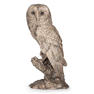 Lot 415 - AN ELIZABETH II SILVER MODEL OF A BARN OWL