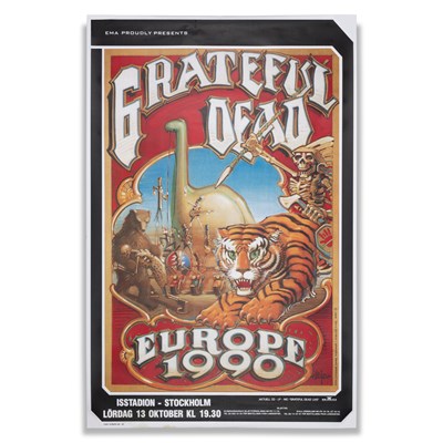 Lot 677 - A GRATEFUL DEAD EUROPE 1990 TOUR POSTER