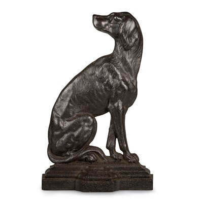 Lot 1078 - A VICTORIAN CAST IRON DOG DOORSTOP