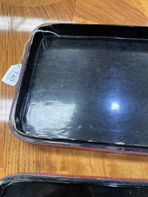 Lot 140 - A CHINESE CARVED RED CINNABAR LACQUER BOX, 18TH/19TH CENTURY