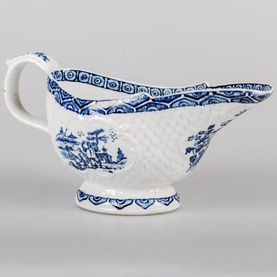 Lot 45 - A DERBY SAUCEBOAT, CIRCA 1775