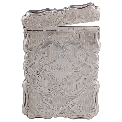 Lot 1114 - A VICTORIAN SILVER CARD CASE