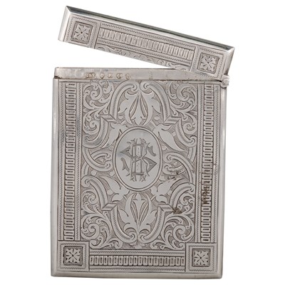 Lot 1103 - A VICTORIAN SILVER CARD CASE