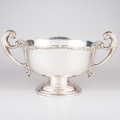 Lot 191 - AN EDWARD VIII SILVER TWO-HANDLED BOWL