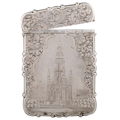 Lot 1119 - A VICTORIAN SILVER CARD CASE