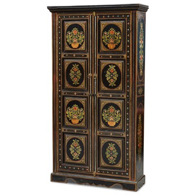 Lot 723 - AN INDIAN PAINTED CUPBOARD