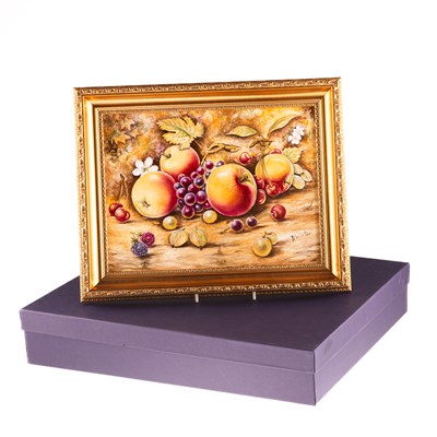 Lot 50 - A ROYAL WORCESTER FRUIT PAINTED PLAQUE