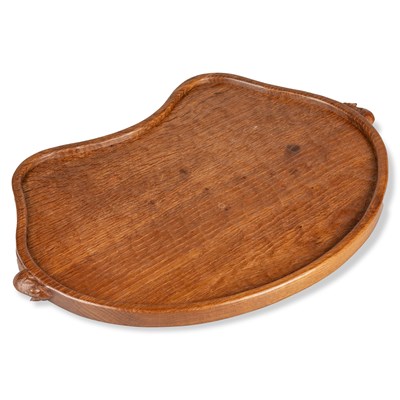 Lot 742 - ROBERT THOMPSON OF KILBURN, A MOUSEMAN OAK TRAY