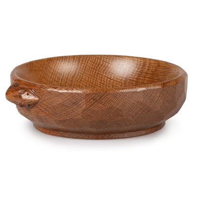 Lot 810 - ROBERT THOMPSON OF KILBURN, A MOUSEMAN OAK BOWL