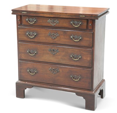 Lot 812 - A GEORGE III MAHOGANY BACHELOR'S CHEST