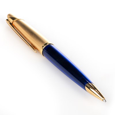 Lot 514 - A WATERMAN EDSON SAPPHIRE BLUE BALLPOINT PEN