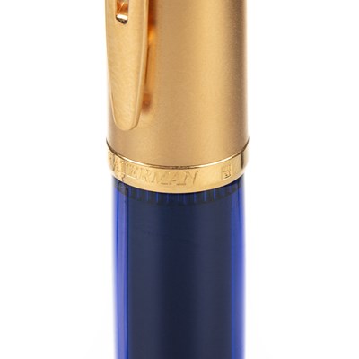 Lot 514 - A WATERMAN EDSON SAPPHIRE BLUE BALLPOINT PEN