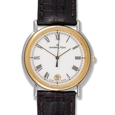 Lot 517 - A GENTS BICOLOUR HAMILTON WATCH