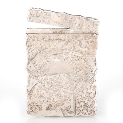 Lot 311 - A VICTORIAN SILVER CARD CASE