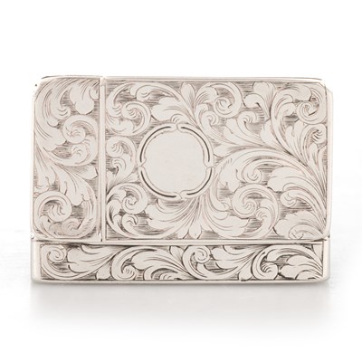 Lot 199 - A VICTORIAN SILVER WAX VESTA CASE