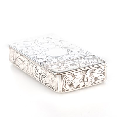 Lot 199 - A VICTORIAN SILVER WAX VESTA CASE