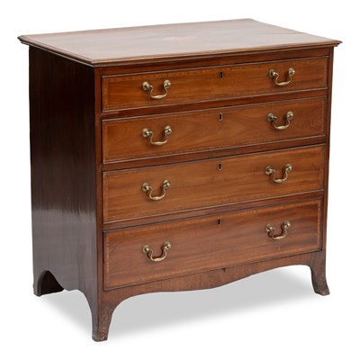 Lot 660 - A REGENCY INLAID MAHOGANY CHEST OF DRAWERS