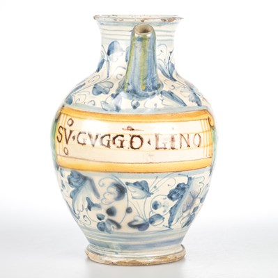 Lot 50 - A MONTELUPO MAIOLICA WET DRUG JAR, LATE 16TH OR EARLY 17TH CENTURY