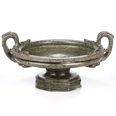 Lot 507 - AN ITALIAN GREEN SERPENTINE MARBLE TAZZA