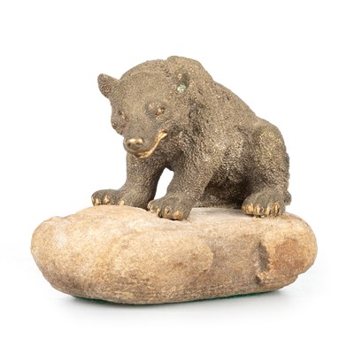 Lot 161 - A RUSSIAN GILT-BRONZE FIGURE OF A BEAR, LATE 19TH CENTURY