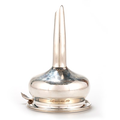 Lot 269 - AN ELIZABETH II SILVER WINE FUNNEL