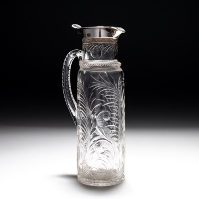 Lot 430 - A VICTORIAN SILVER-MOUNTED LIQUEUR JUG