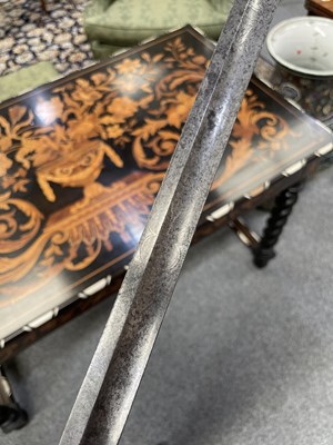 Lot 10 - A RARE 1847 PATTERN LIGHT CAVALRY SWORD OF THE 17TH LANCERS