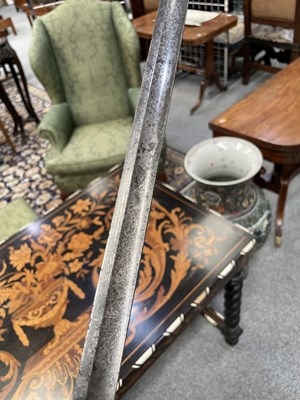 Lot 10 - A RARE 1847 PATTERN LIGHT CAVALRY SWORD OF THE 17TH LANCERS
