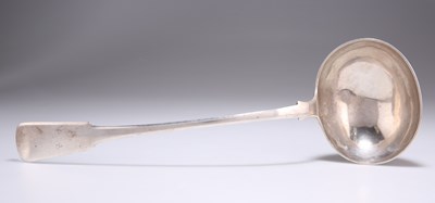 Lot 294 - A MID-19TH CENTURY MALTESE SILVER SOUP LADLE