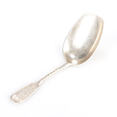 Lot 288 - A RUSSIAN SILVER CADDY SPOON