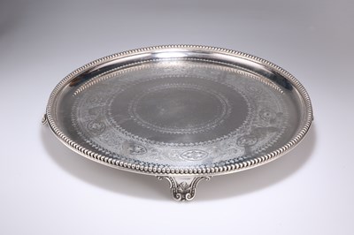 Lot 371 - A MASSIVE VICTORIAN SILVER SALVER