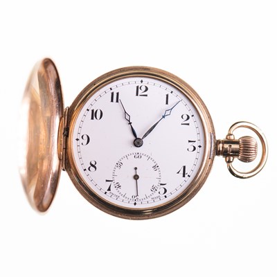 Lot 518 - A 9CT GOLD FULL HUNTER POCKET WATCH