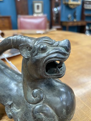 Lot 236 - A CHINESE BRONZE CHIMERA (BIXIE), QING DYNASTY