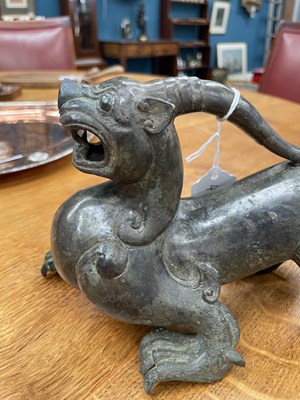 Lot 236 - A CHINESE BRONZE CHIMERA (BIXIE), QING DYNASTY